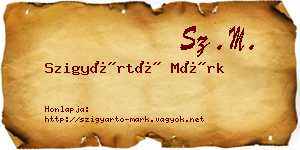 Szigyártó Márk névjegykártya